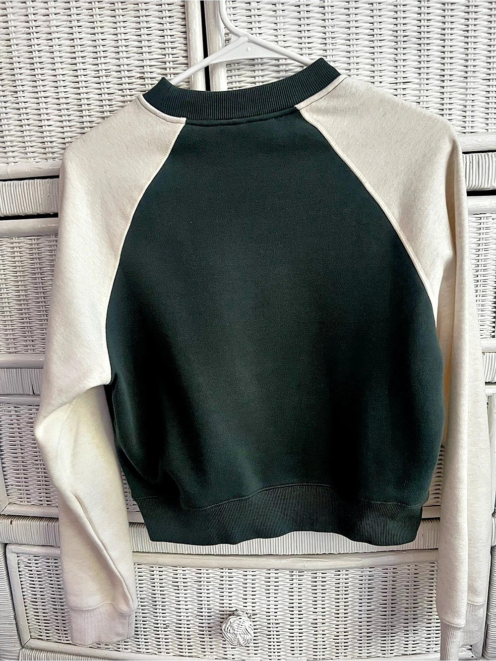 Fabletics Cozy Fleece Crew Neck Sweatshirt - Dark Green - Picture 2 of 3